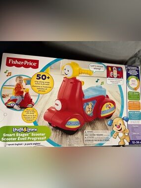Fisher Price Laugh & Learn Ride On Scooter Baby Toddler Toy 12–36 Months NEW